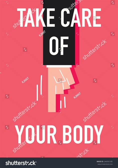 Words Take Care Your Body Stock Vector Royalty Free 246092185