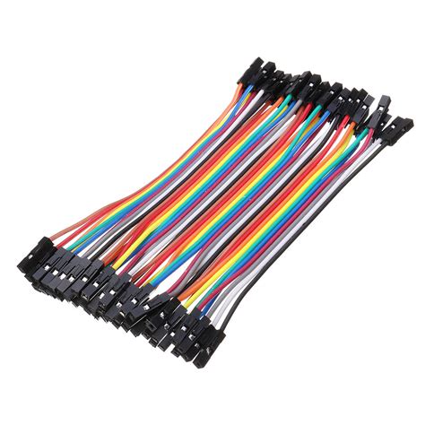 2 54mm 11cm row of 40 pcs dupont cable jumper wire 1p 1p pin connector female to female sale