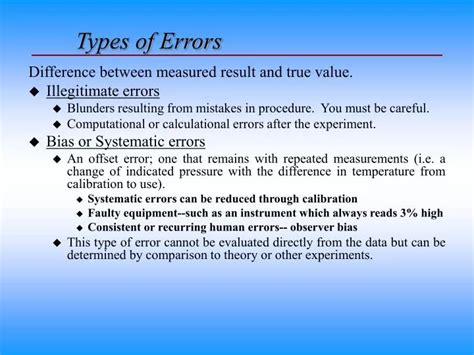 Ppt Types Of Errors Powerpoint Presentation Free Download Id308422