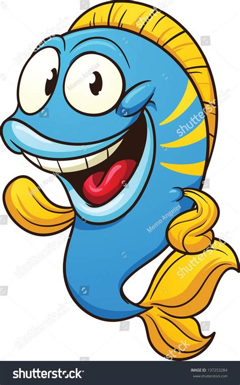 Cute Cartoon Fish Vector Clip Art Stock Vector Royalty Free 137253284