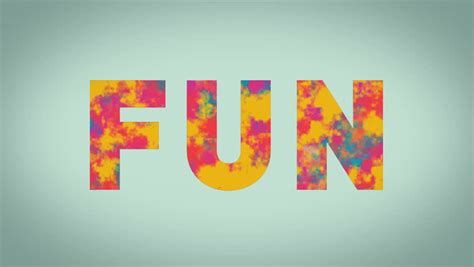 Animation For The Word Fun With Colorful Paint Royalty Free Video