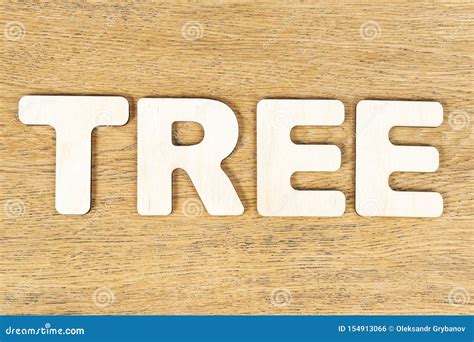 Word Tree From Wooden Letters Stock Photo Image Of Board English