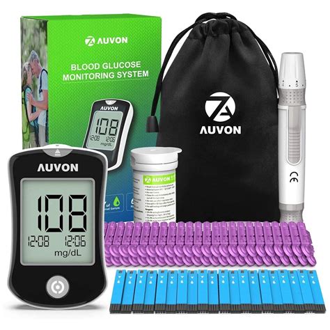AUVON Blood Glucose Monitor Kit Diabetes Testing Kit 50 Glucometer