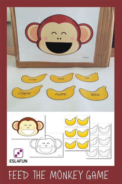 Editable Feed The Monkey Game Phonics Vocabulary Maths Game