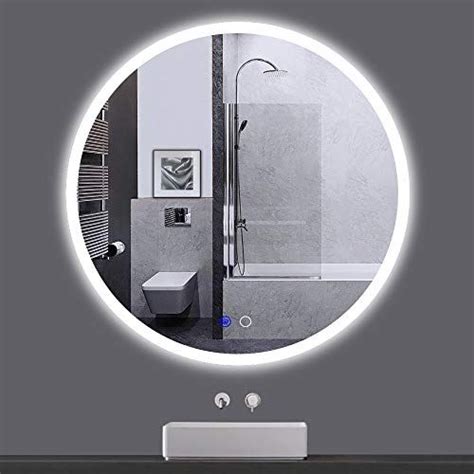 Keonjinn Led Round Mirror 40 Inch Bathroom Vanity Mirror Large Anti Fog