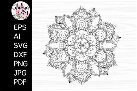 Mandala Sublimation Svg For Cricut Graphic By Inkyaart · Creative Fabrica