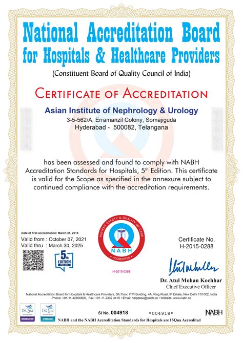 Best Kidney Hospital In India Accreditations And Affiliations Ainu