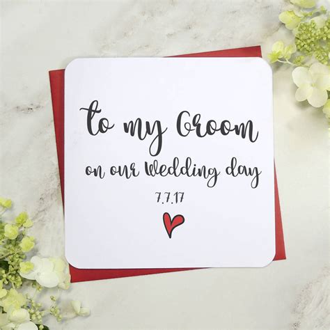 Card To Groom On Wedding Day Williamson