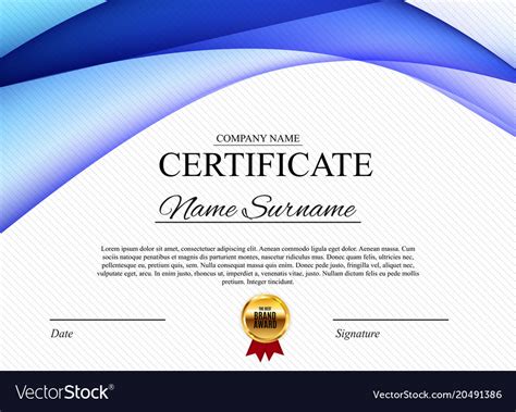 Certificate Template Background Award Diploma Vector Image Images And