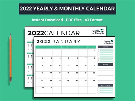 2022 Calendar Excel Vertex42 Printable Form Templates And Letter