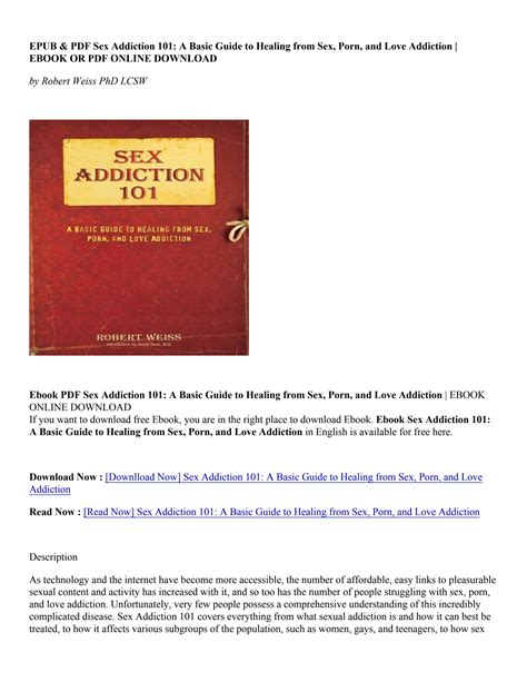 Pdf Epub Sex Addiction 101 A Basic Guide To Healing From Sex Porn And Love Addiction
