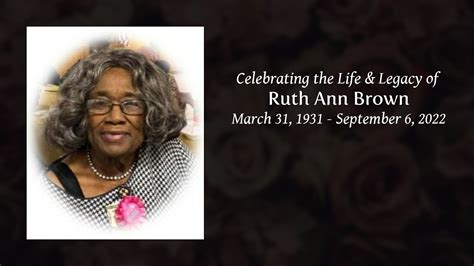 Ruth Ann Brown Tribute Video