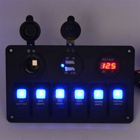 Marine Boat Switch Panel Switches Waterproof 24v 12v Car Dual Usb