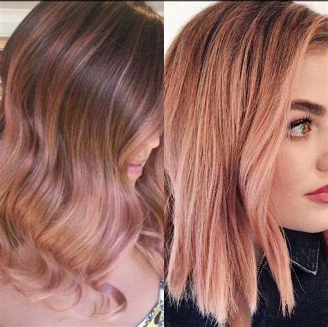 les cheveux au couleur rose gold coiffure simple et facile