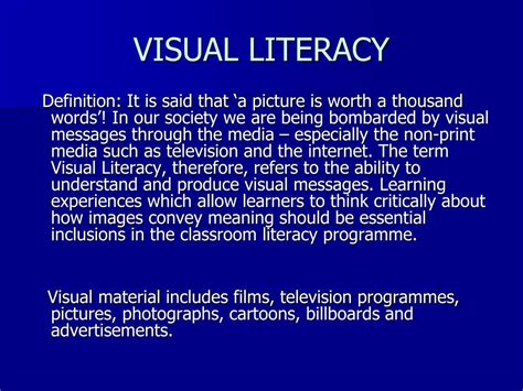 Ppt Visual Literacy Powerpoint Presentation Free Download Id5834250