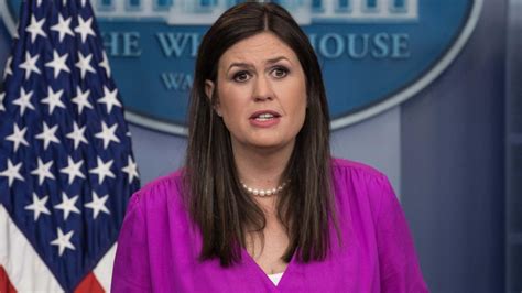 Sarah Huckabee Sanders Tangles With Reporter At White House Briefing