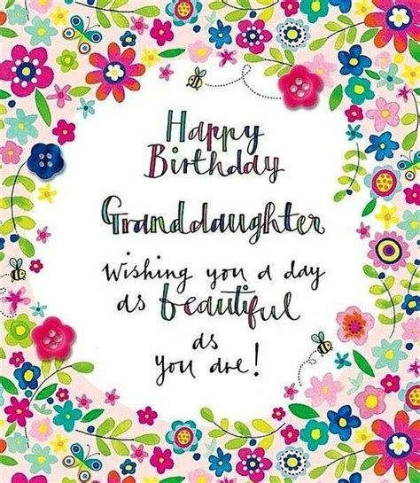 Birthday Card For Granddaughter To A Special Granddaughter Sparkly Lovely Granddaughter Happy