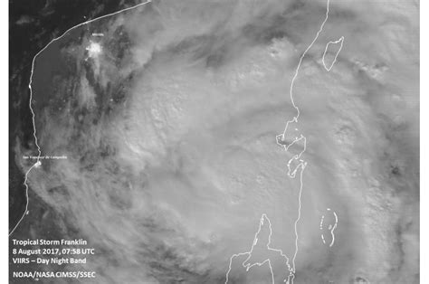 Suomi Npp Satellite Takes A Double Look At Tropical Storm Franklin