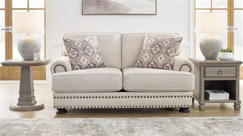 Merrimore Loveseat Off White Home Furniture