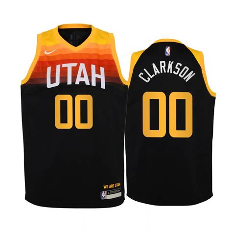 Mens Utah Jazz 00 Jordan Clarkson 2019 20 City Orange Jersey Shopee