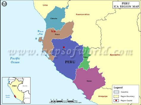 Ica Map Ica Peru Map