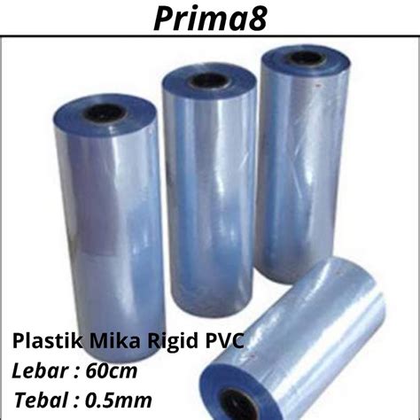 Plastik Mika PVC Rigid Kaku Clear Bening Tebal 050 0 50 0 5mm Lebar