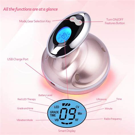 CkeyiN MR155J Portable Ultrasonic Body Slimming Massager LED RF Therapy