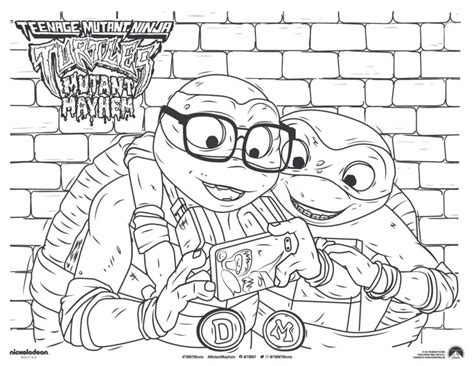 Tmnt Donatello And Mikey Coloring Page Mama Likes This