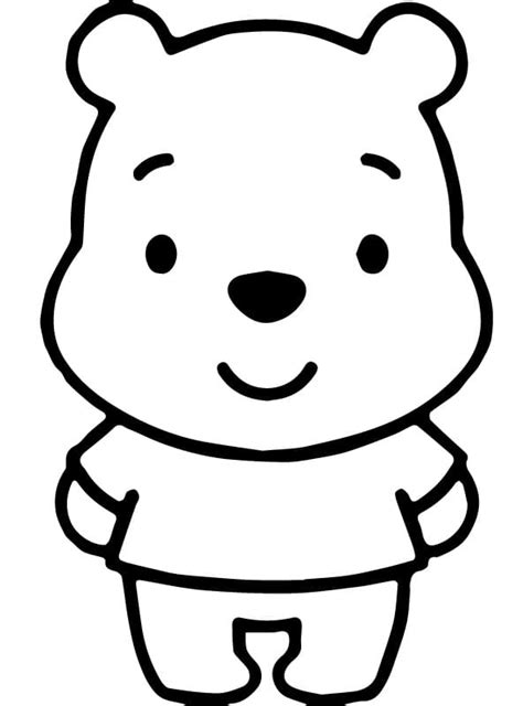 Baby Winnie The Pooh Cute Coloring Pages