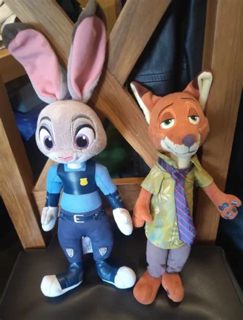 Officer Judy Hopps And Nick Wilde Disney Store Zootopia Soft Toy Plush
