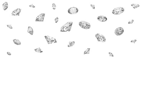 Lots Of Shiny Diamonds Falling On Transparent Background 24849157 Png