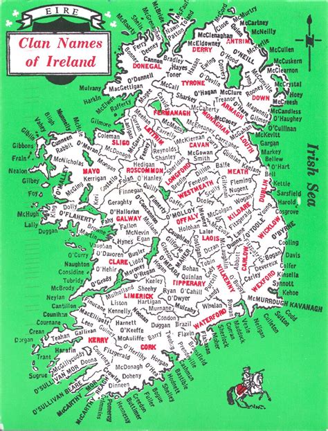 Ireland Surname Map Secretmuseum Gambaran