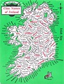 Clan Names of Ireland Map Card | Ireland map, Irish family history ...