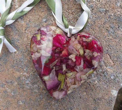 How to make a keepsake from funeral flowers. Custom Keepsake / Memorial Ornament Pendant made from your ...