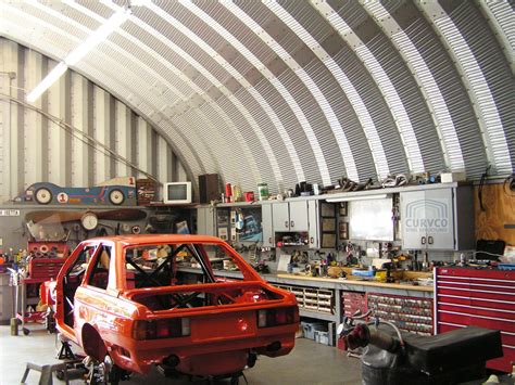 Prefab Diy Heavy Gauge Steel Automotive Workshop Kits Metal Garage