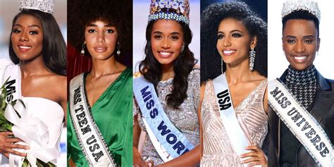 For The First Time Ever Five Black Women Hold Crowns In The Five Major