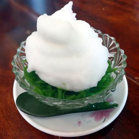 Another Ice Glazed Menu Coconut Milk With Pandan Flavored Rice Flour