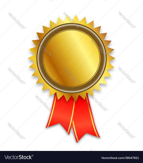 Blank Gold Document Award Certificate Seal Vector Image