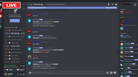 The Epic Rpg Discord Livestream 1 Grind N Slay Youtube