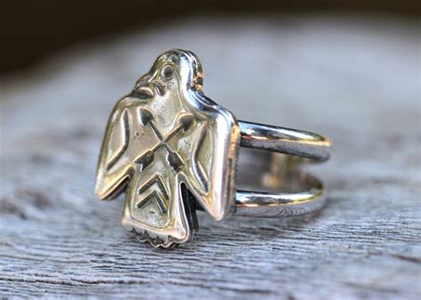 Silver Thunderbird Ring Thunderbird Jewelry Eagle Ring Women Etsy