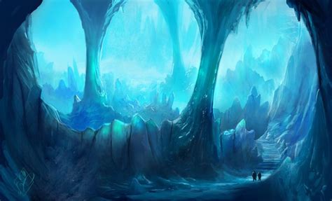 Ice Caverns By Jjpeabody On Deviantart Fantasy Landscape Fantasy Concept Art Environment