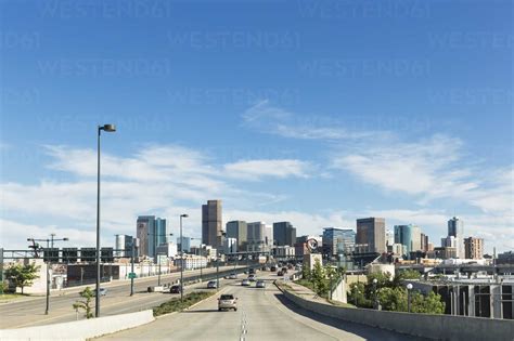 Usa Colorado Denver Highway Interstate 25 Stockphoto