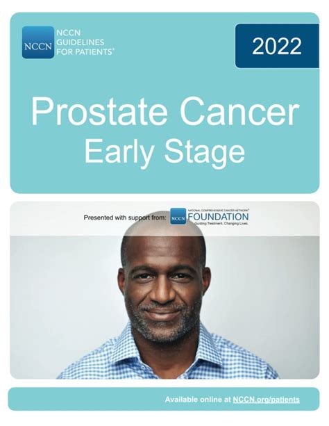 NCCN Guidelines For Patients Prostate Cancer Early Stage By National Comprehensive Cancer
