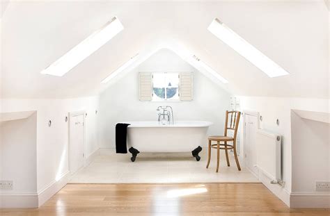 Saving Space In Modern Style Opulent Contemporary Attic Bathrooms
