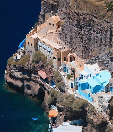 The Cave Houses In Thira Santorini Island Greece By Anja Gabi