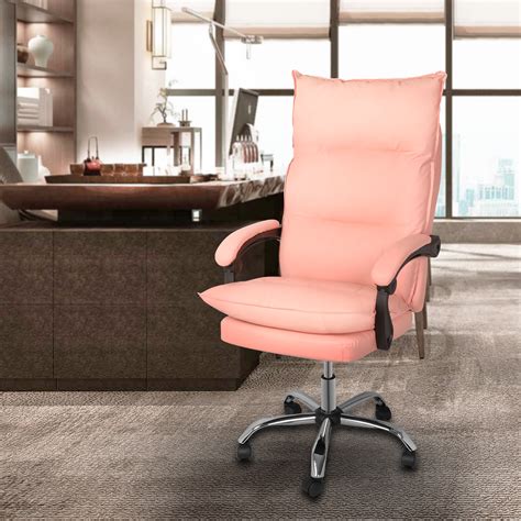The computer chair uses a highly breathable mesh back to make you feel comfortable. Magshion High-Back Faux Leather Ergonomic Heavy Duty ...