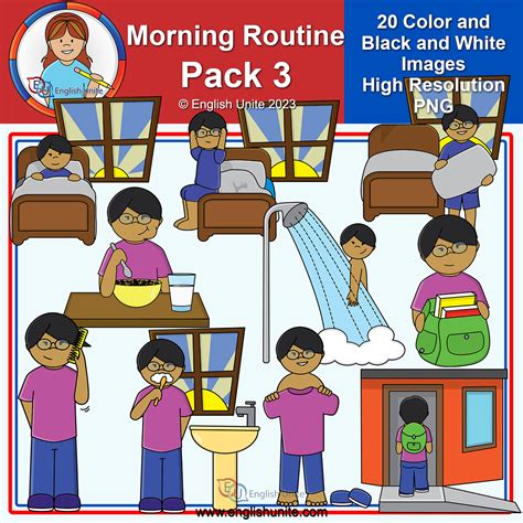 Clip Art Morning Routine Sequence Pack 3 Made By Teachers
