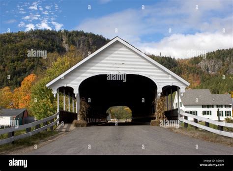 Covered Bridge New England Stock Photo Alamy