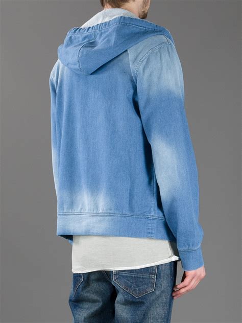 Lyst Dolce And Gabbana Denim Hoodie In Blue For Men
