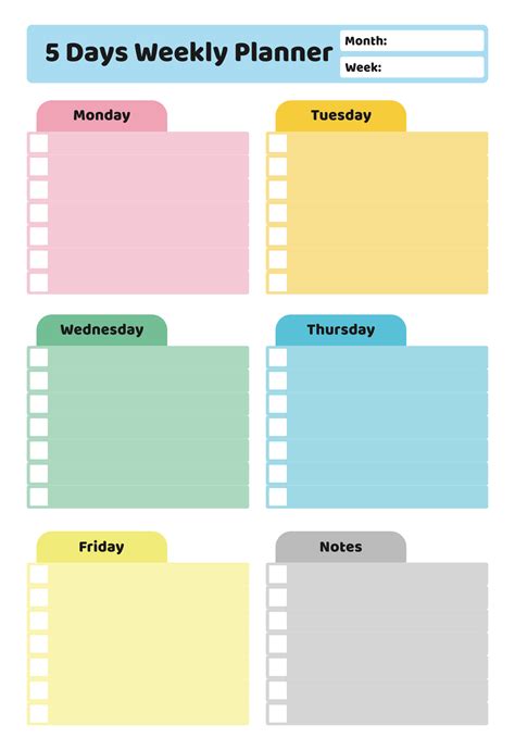 5 Day Work Week Schedule Template Get What You Need For Free